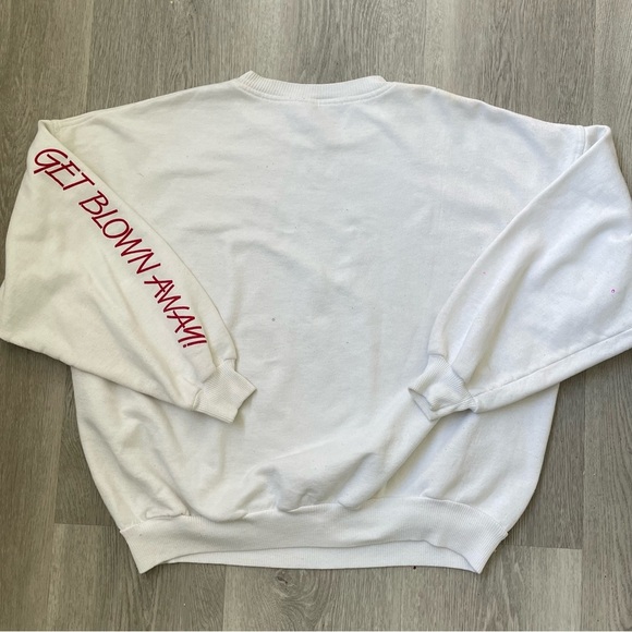 Vintage Maxell "Get Blown Away!" White Crewneck Sweatshirt | One size - Picture 6 of 11